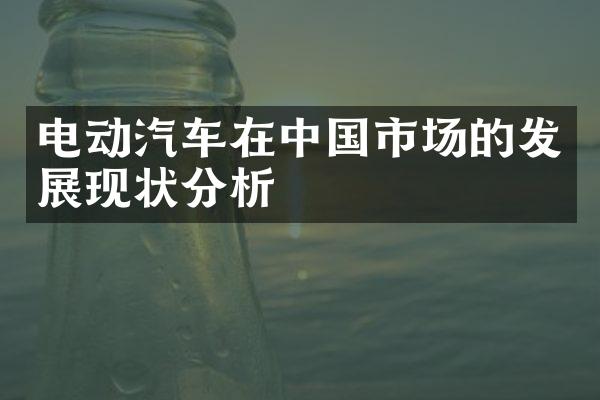 电动汽车在中国市场的发展现状分析