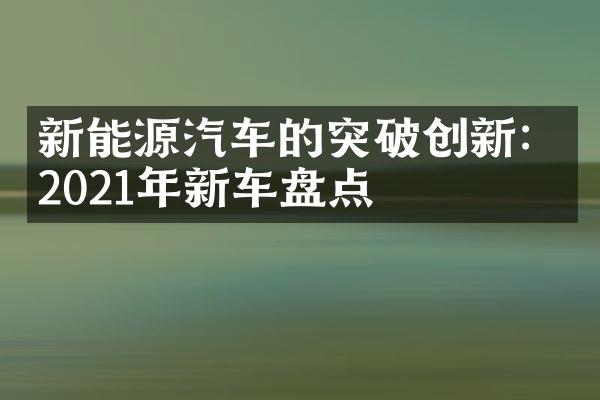 新能源汽车的突破创新：2021年新车盘点