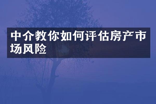 中介教你如何评估房产市场风险