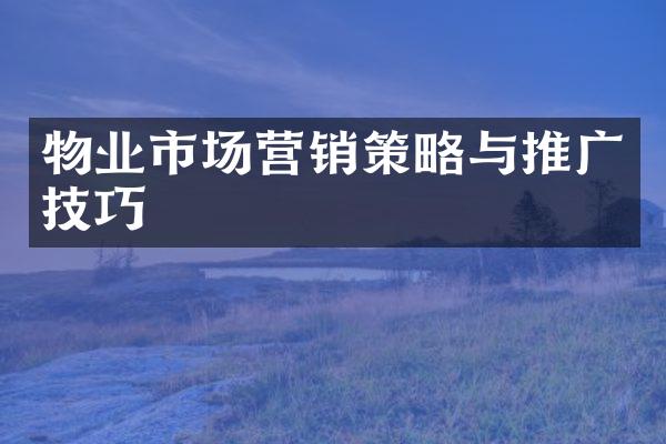 物业市场营销策略与推广技巧