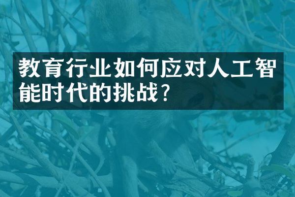 教育行业如何应对人工智能时代的挑战？