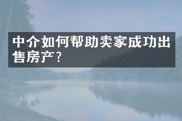 中介如何帮助卖家成功出售房产？