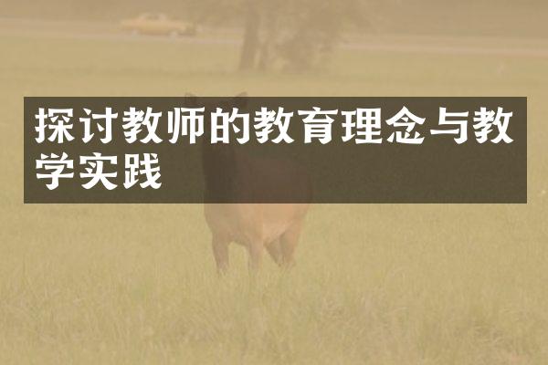 探讨教师的教育理念与教学实践