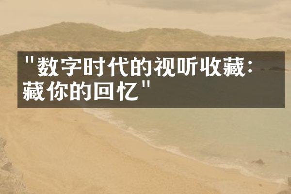 "数字时代的视听收藏：珍藏你的回忆"