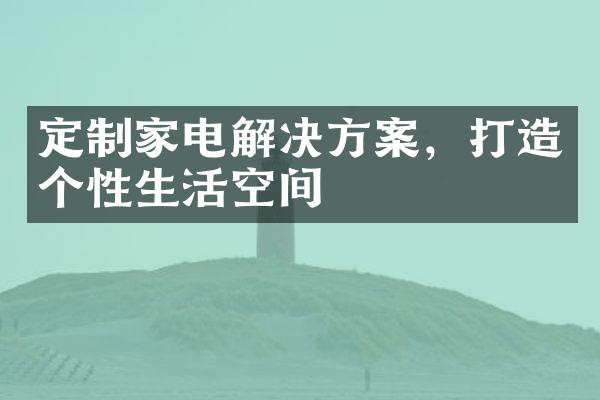 定制家电解决方案，打造个空间