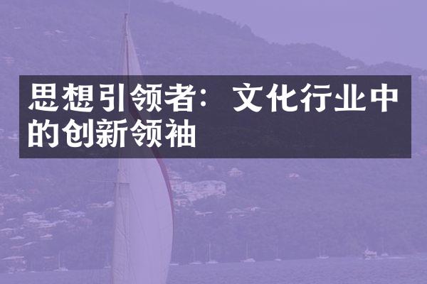 思想引领者：文化行业中的创新