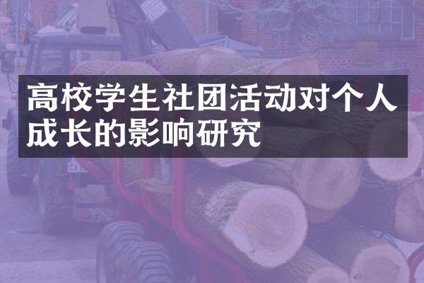 高校学生社团活动对个人成长的影响研究