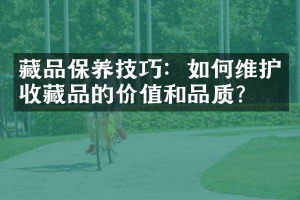 藏品保养技巧：如何维护收藏品的价值和品质？