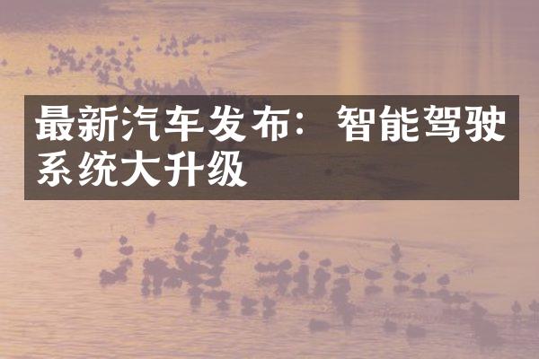 最新汽车发布：智能驾驶系统升级