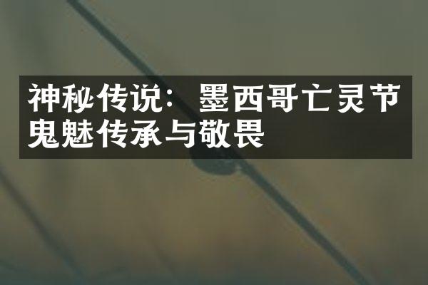 神秘传说：墨西哥亡灵节鬼魅传承与敬畏