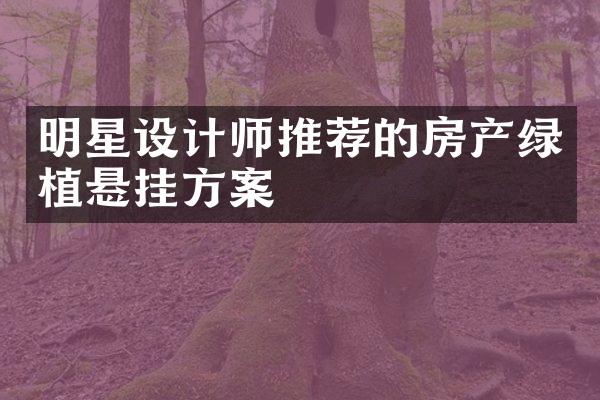 明星设计师推荐的房产绿植悬挂方案