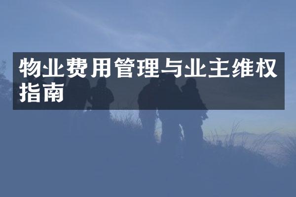 物业费用管理与业主维权指南