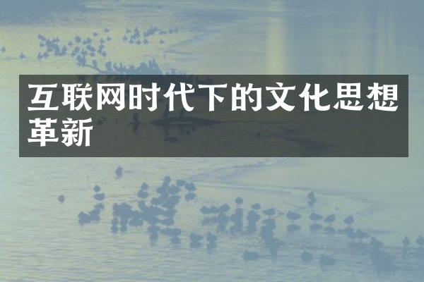 互联网时代下的文化思想革新