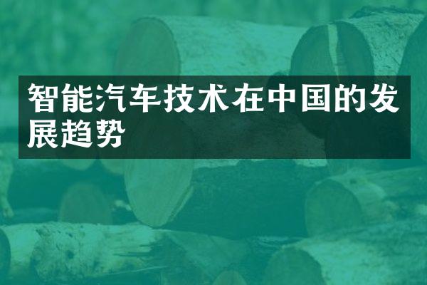 智能汽车技术在中国的发展趋势