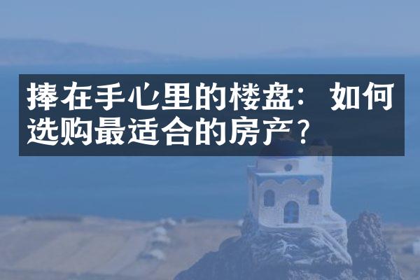 捧在手心里的楼盘：如何选购最适合的房产？