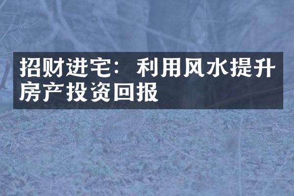 招财进宅：利用风水提升房产投资回报