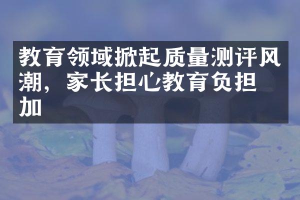 教育领域掀起质量测评风潮，家长担心教育负担增加