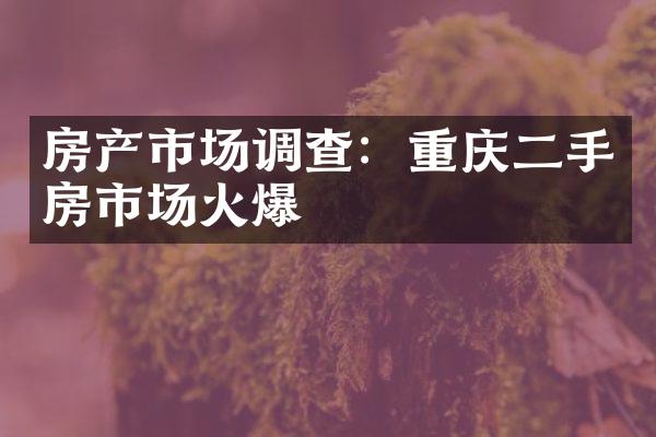 房产市场调查：重庆二手房市场火爆