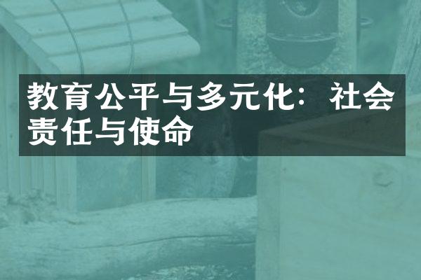 教育公平与多元化：社会责任与使命