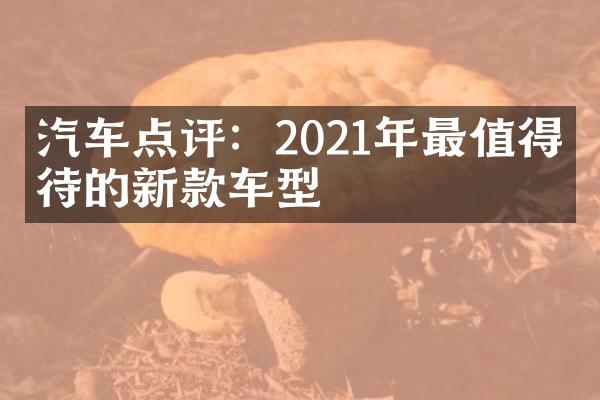 汽车点评：2021年最值得期待的新款车型