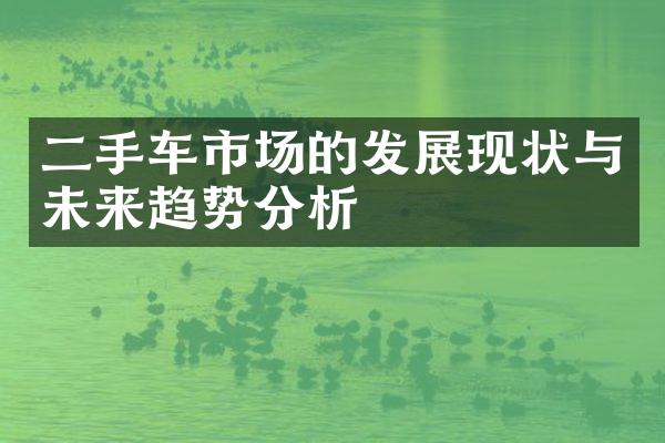 二手车市场的发展现状与未来趋势分析