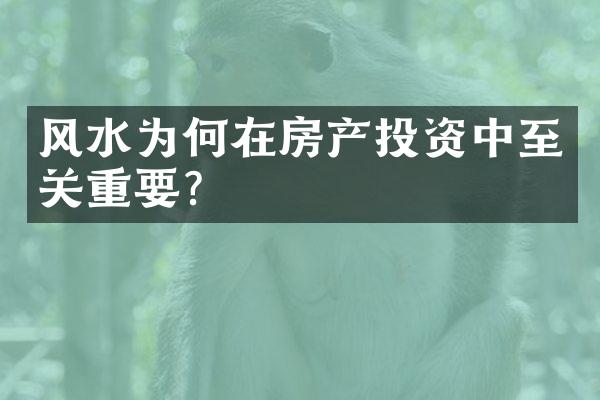 风水为何在房产投资中至关重要？