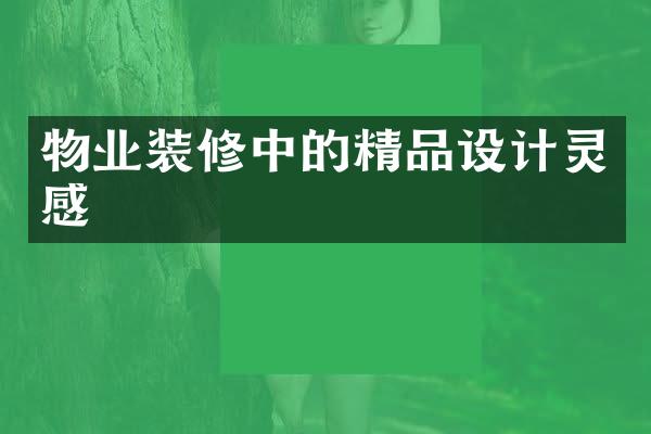 物业装修中的精品设计灵感