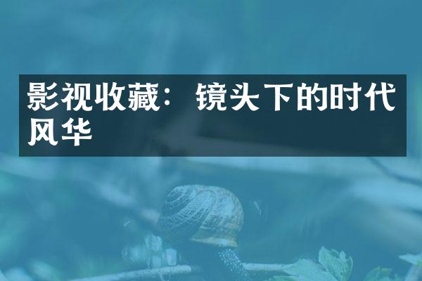 影视收藏：镜头下的时代风华