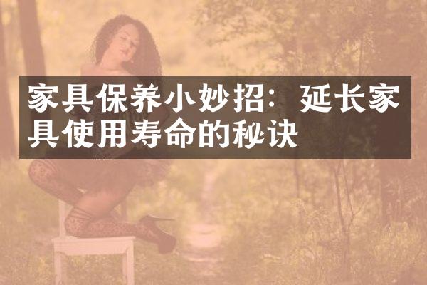 家具保养小妙招：延长家具使用寿命的秘诀