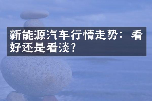 新能源汽车行情走势：看好还是看淡？