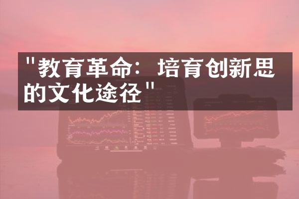 "教育革命：培育创新思想的文化途径"