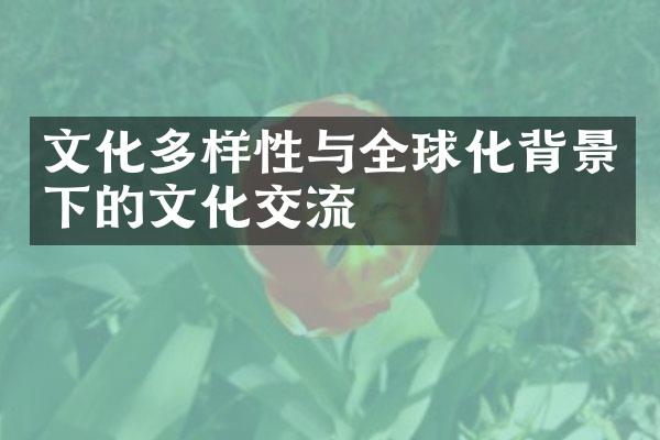 文化多样性与全球化背景下的文化交流