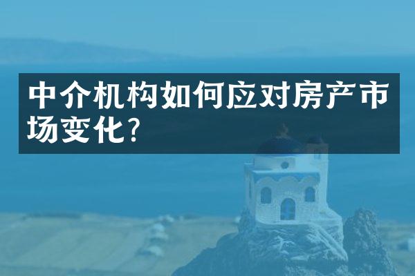 中介机构如何应对房产市场变化？