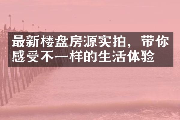 最新楼盘房源实拍，带你感受不一样的生活体验