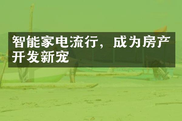 智能家电流行，成为房产新宠