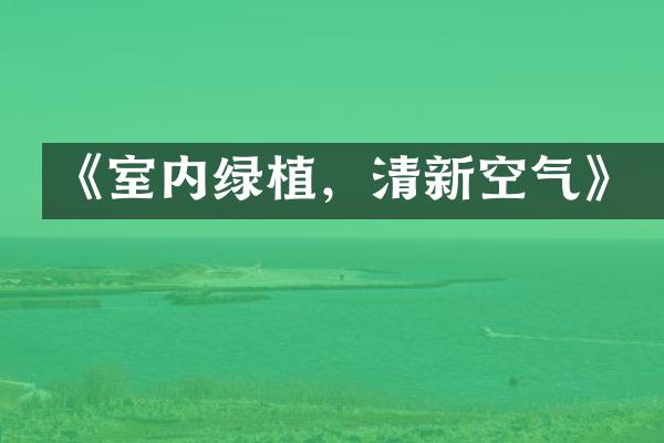 《室内绿植，清新空气》