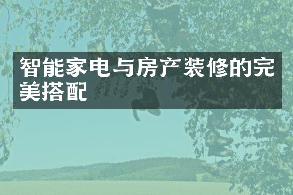 智能家电与房产装修的完美搭配