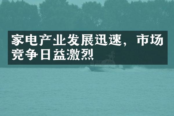 家电产业发展迅速，市场竞争日益激烈