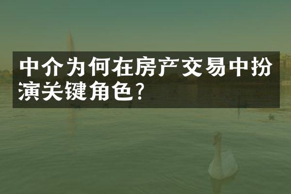 中介为何在房产交易中扮演关键角色？