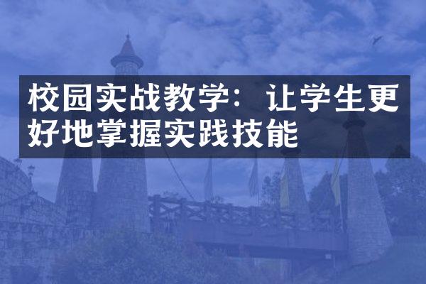 校园实战教学：让学生更好地掌握实践技能