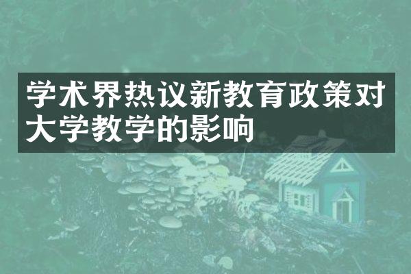 学术界热议新教育政策对大学教学的影响