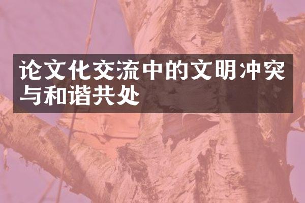 论文化交流中的文明冲突与和谐共处