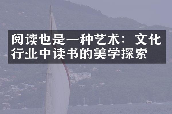 阅读也是一种艺术：文化行业中读书的美学探索