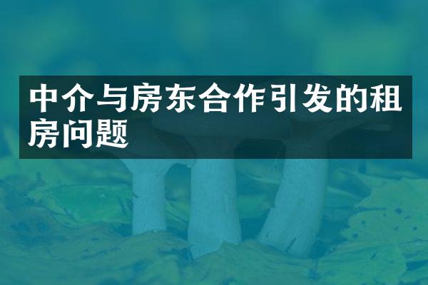 中介与房东合作引发的租房问题