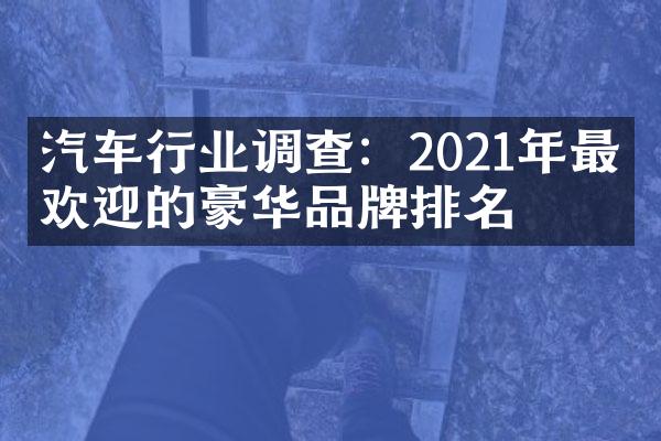 汽车行业调查：2021年最受欢迎的豪华品牌排名