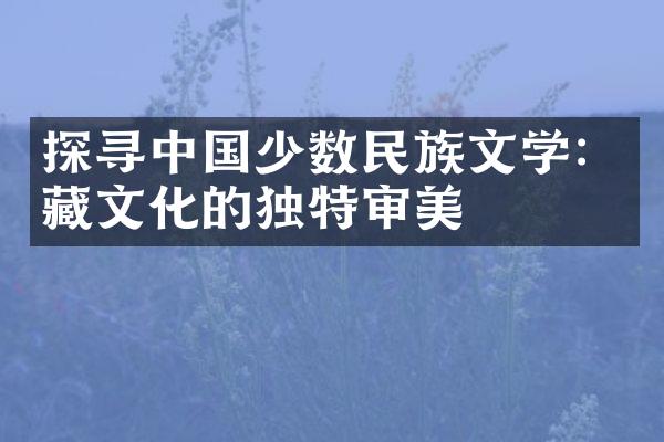 探寻中国少数民族文学：藏文化的独特审美