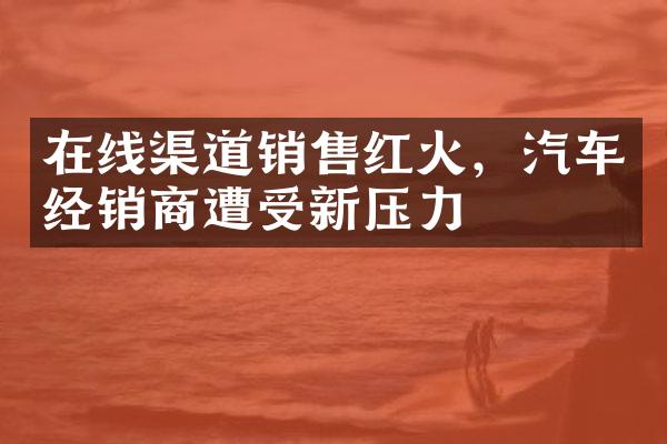 在线渠道销售红火，汽车经销商遭受新压力