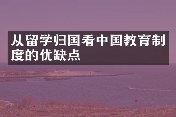 从留学归国看中国教育制度的优缺点