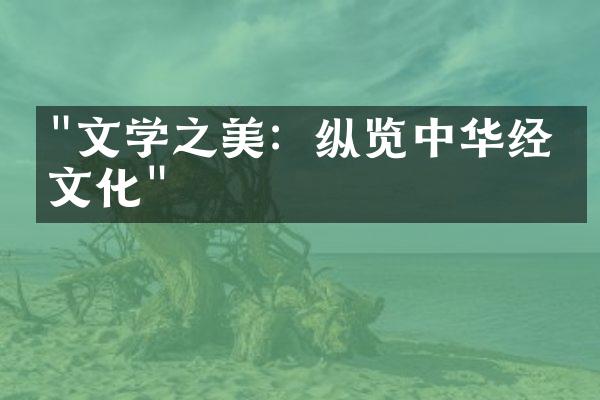 "文学之美：纵览中华经典文化"