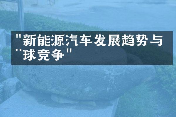 "新能源汽车发展趋势与全球竞争"